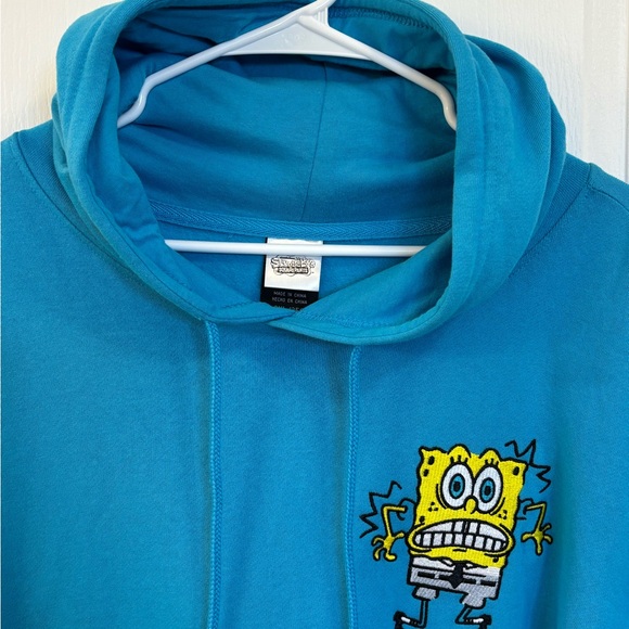 NWT SpongeBob “Stay Weird”Turquoise Sweatshirt Hoodie Size 3XL - Picture 6 of 9